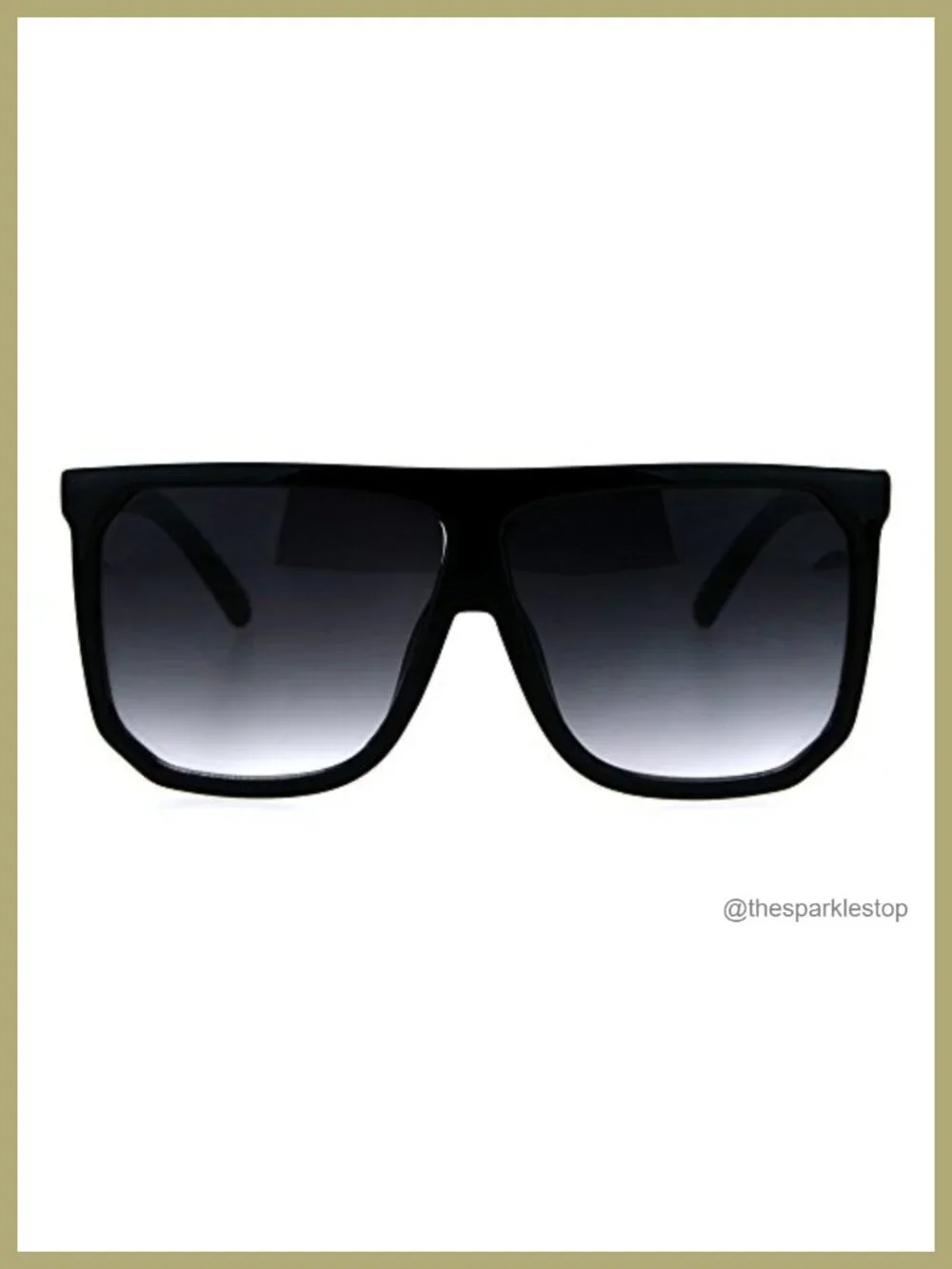 Oversized Flat Top Square Sunglasses UV400 Polycarbonate Unisex